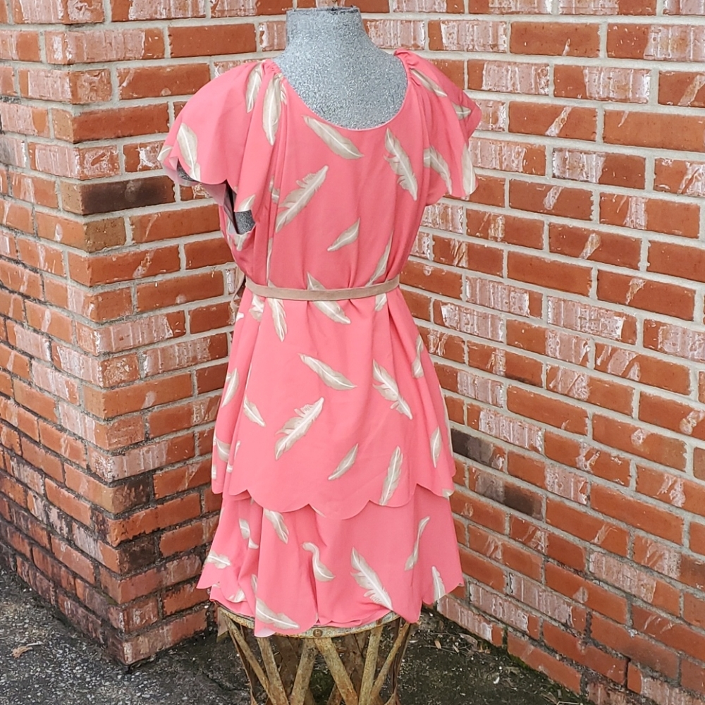 KZ Karen Zambos 🪶 Feather Asymmetrical tier Dress - Picture 6 of 15